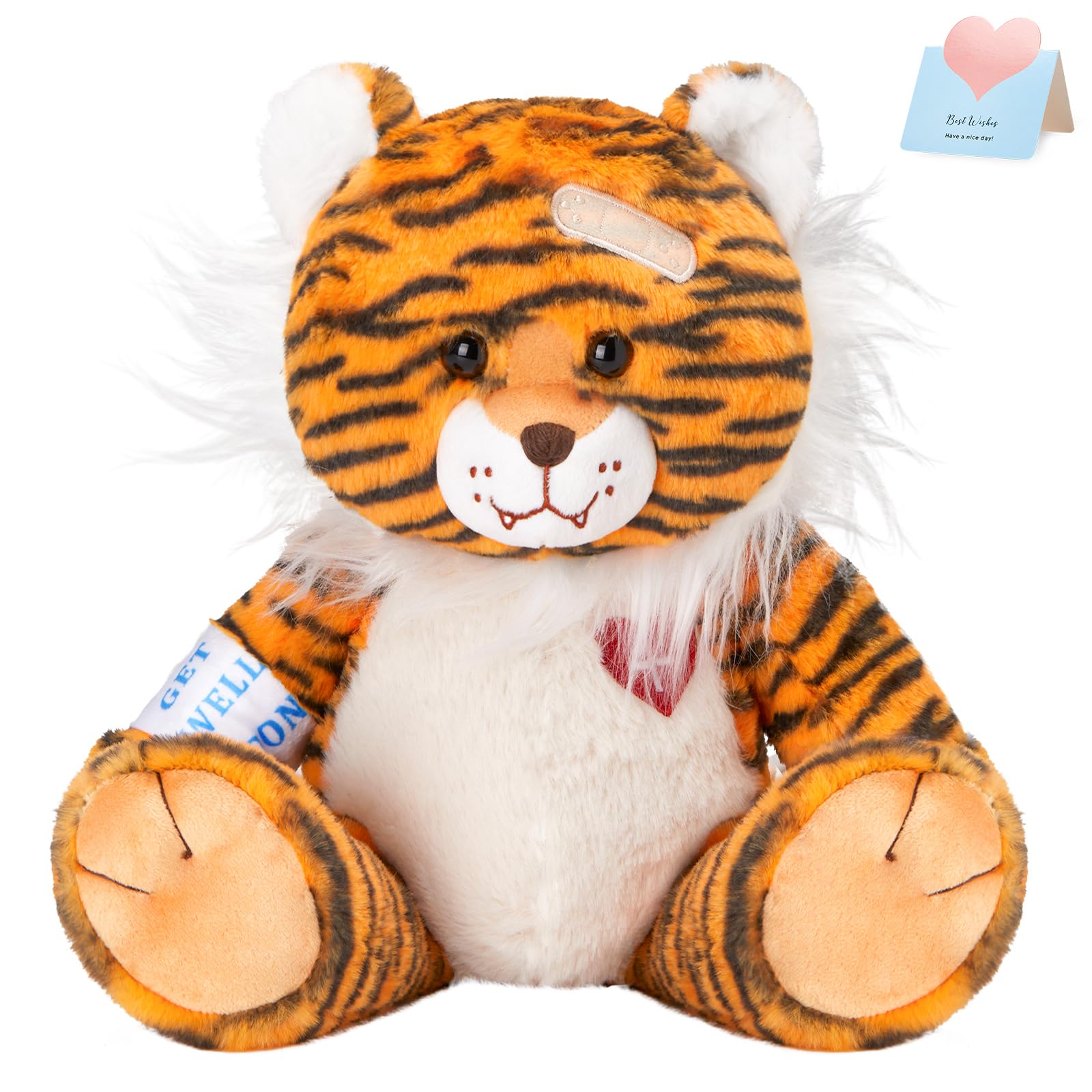 Amazon.com: Glow Guards Get Well Soon Tiger Stuffed Animal with